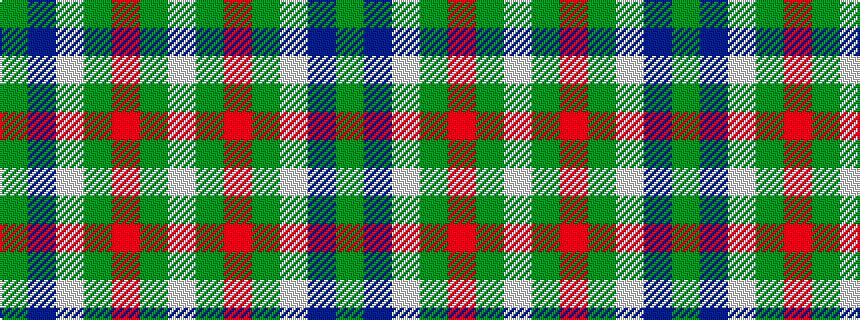 idealised woven sample of pattern GBWGRGW