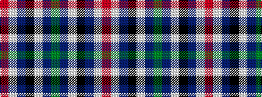 idealised woven sample of pattern GBWKBWR