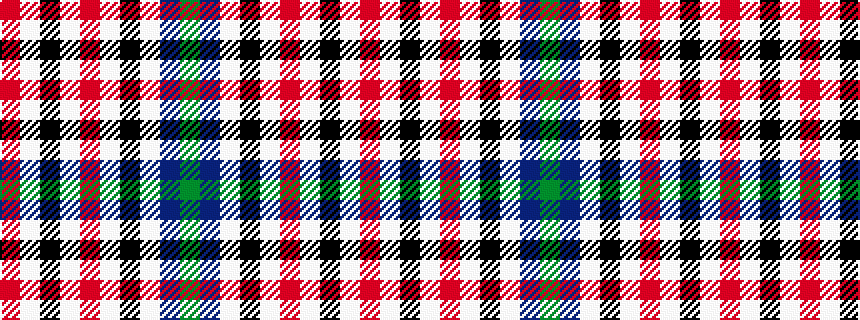 idealised woven sample of pattern GBWKWRWKWR