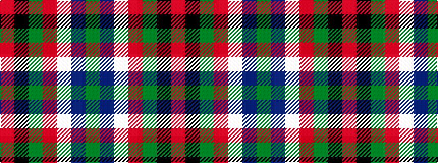 idealised woven sample of pattern GBWRGKR