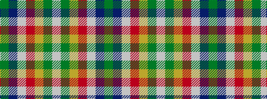 idealised woven sample of pattern GBWRYGW
