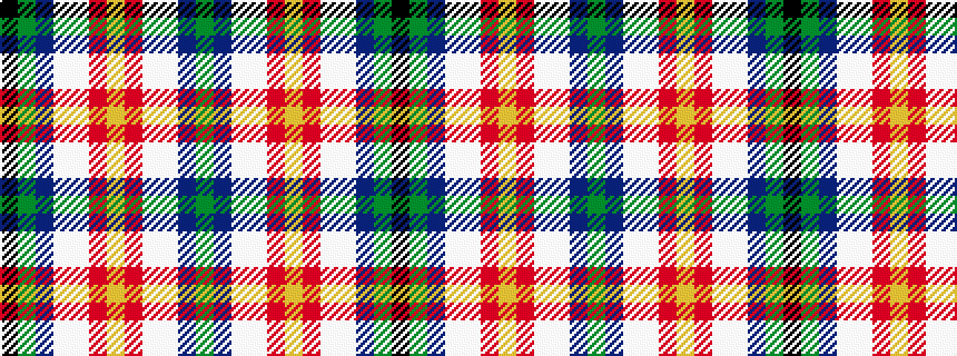 idealised woven sample of pattern GBWWRYRWWBGK
