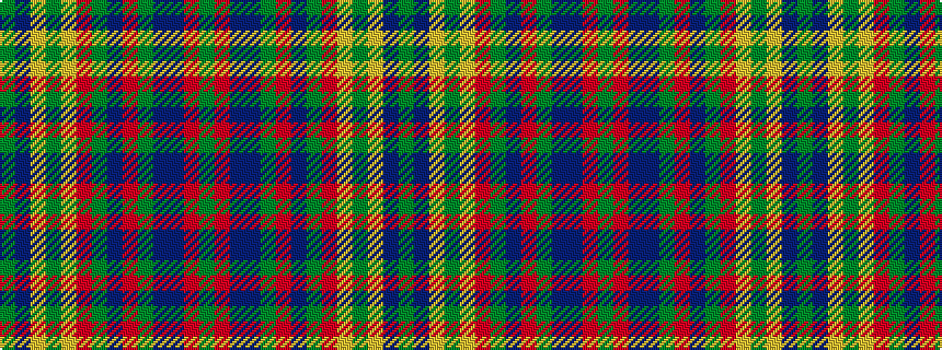 idealised woven sample of pattern GBYGYRGBRGBBRG