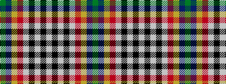 idealised woven sample of pattern GBYRWKWKW