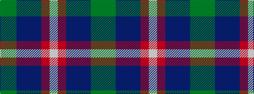 idealised woven sample of pattern GGBBBRW