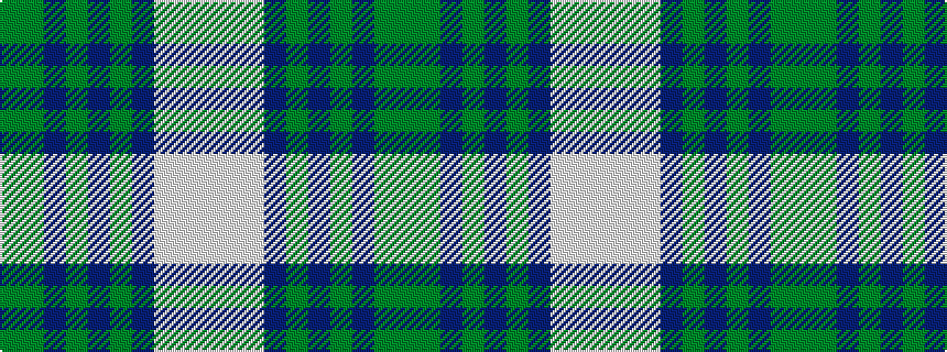 idealised woven sample of pattern GGBGBGBWWW