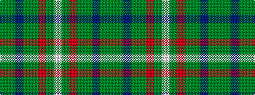 idealised woven sample of pattern GGBGGRGW