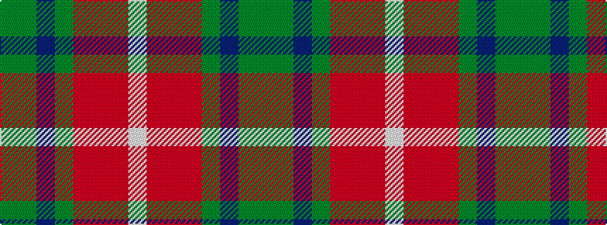 idealised woven sample of pattern GGBGRRRW