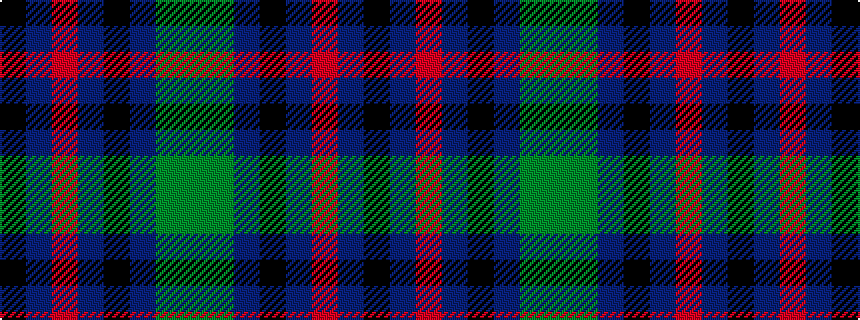 idealised woven sample of pattern GGBKBRBK