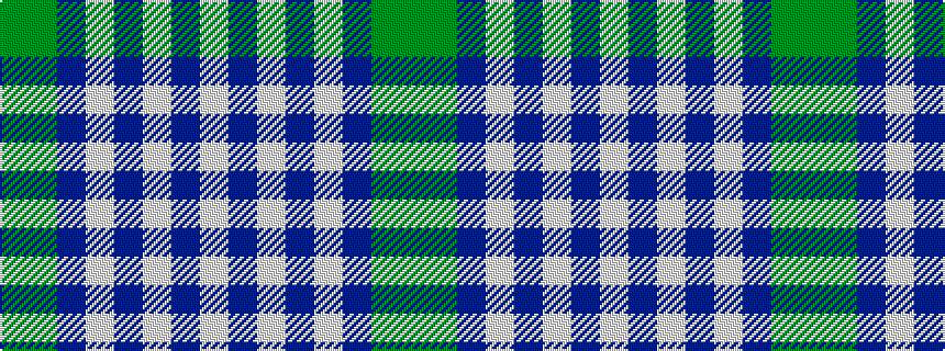 idealised woven sample of pattern GGBWBWBW