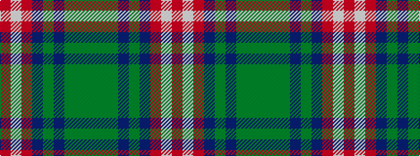 idealised woven sample of pattern GGGBGBRWR