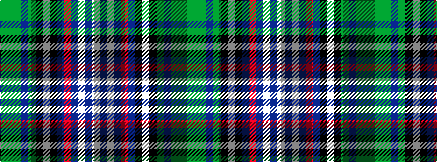 idealised woven sample of pattern GGGBGKWKBRBWBW