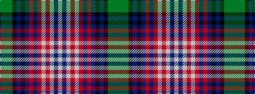 idealised woven sample of pattern GGGKBKBRBRWRWBW