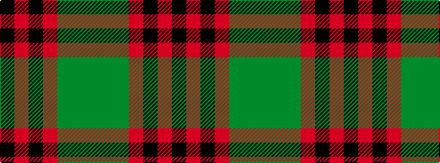 idealised woven sample of pattern GGGRKRK