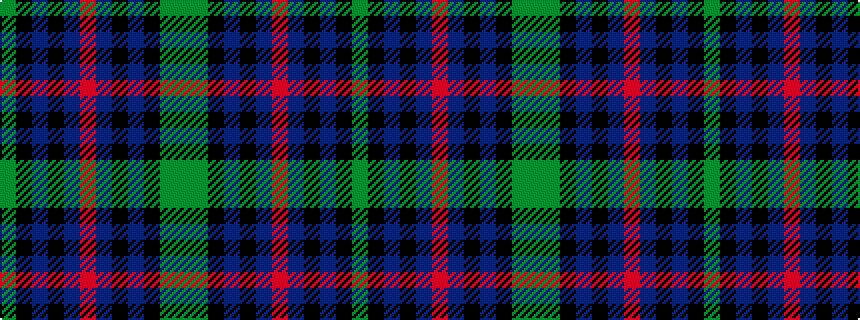 idealised woven sample of pattern GGKBKBRBKBKG