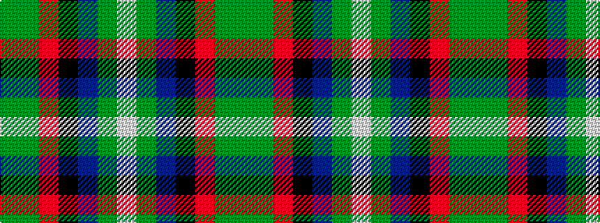 idealised woven sample of pattern GGRKBGW