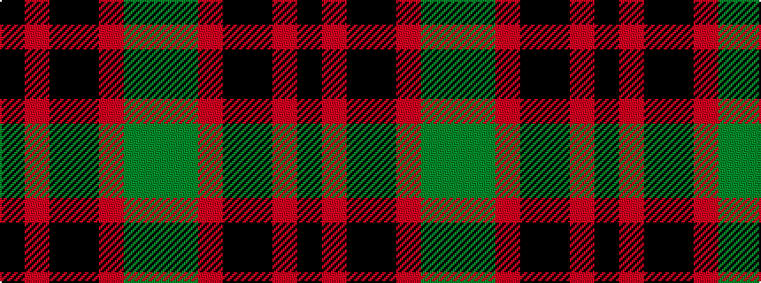 idealised woven sample of pattern GGRKKRK