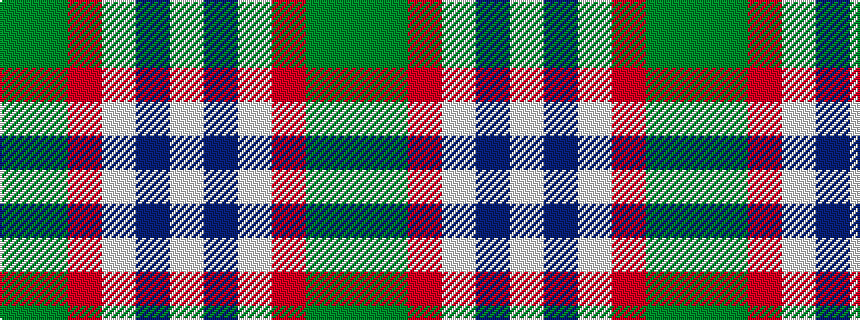 idealised woven sample of pattern GGRWBW