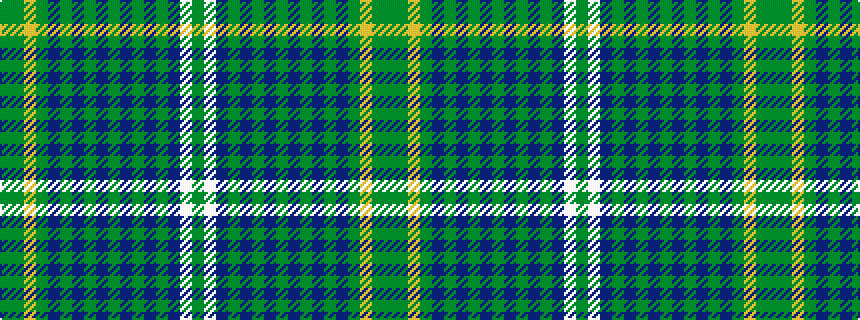 idealised woven sample of pattern GGYGBGBGBGBGBGBWG