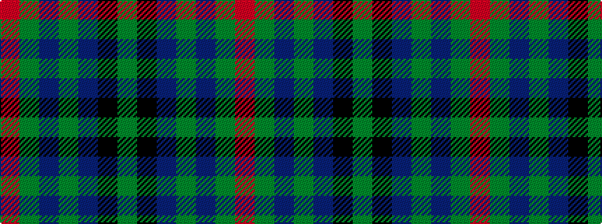 idealised woven sample of pattern GKBGBGR