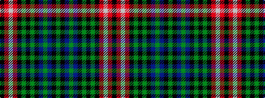 idealised woven sample of pattern GKBGBKGKGKRWRK