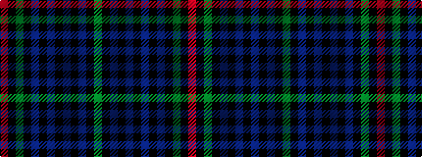 idealised woven sample of pattern GKBKBKBKBKGKR