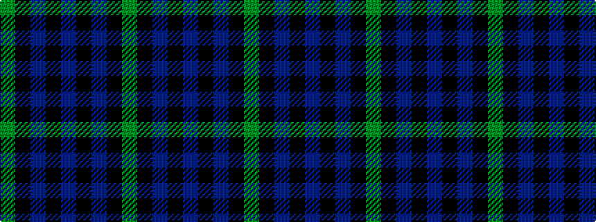 idealised woven sample of pattern GKBKBKBKG
