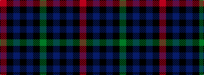 idealised woven sample of pattern GKBKBKR