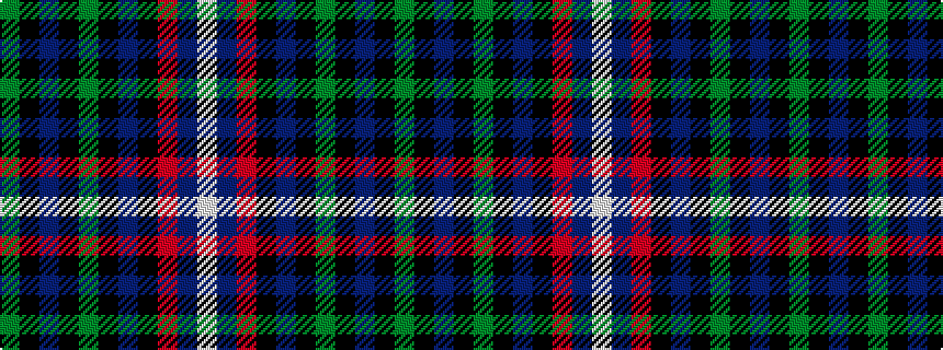 idealised woven sample of pattern GKBKGKBKRBW