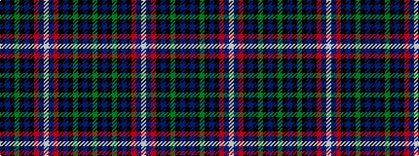 idealised woven sample of pattern GKBKGKBKRBWBRKBKGKBK