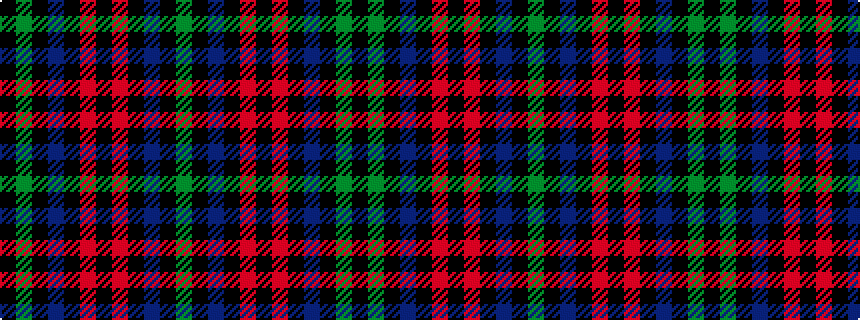 idealised woven sample of pattern GKBKRKRKBKGK