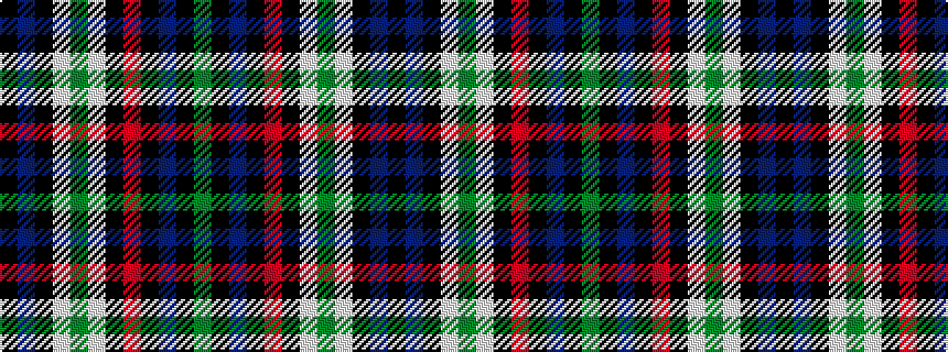 idealised woven sample of pattern GKBKRKWGWKBK