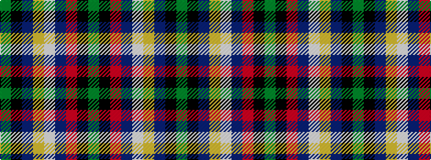 idealised woven sample of pattern GKBYWBRKG
