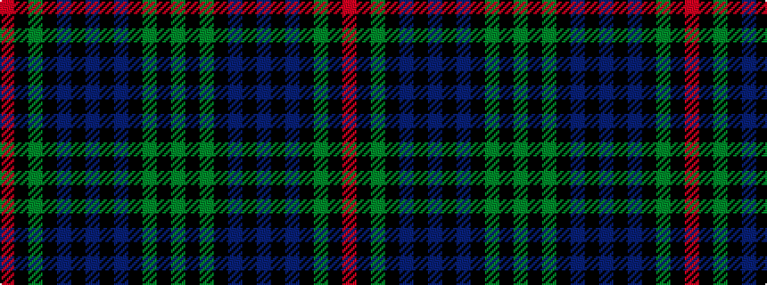 idealised woven sample of pattern GKGKBKBKBKGKR