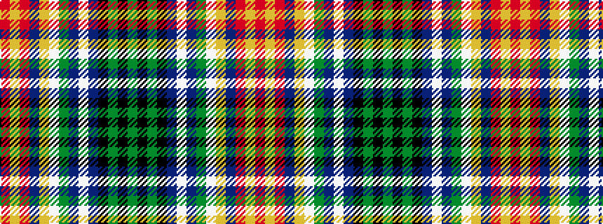 idealised woven sample of pattern GKGKBWBGWYBRYR
