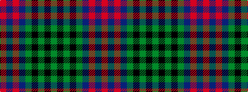 idealised woven sample of pattern GKGKGBRBR