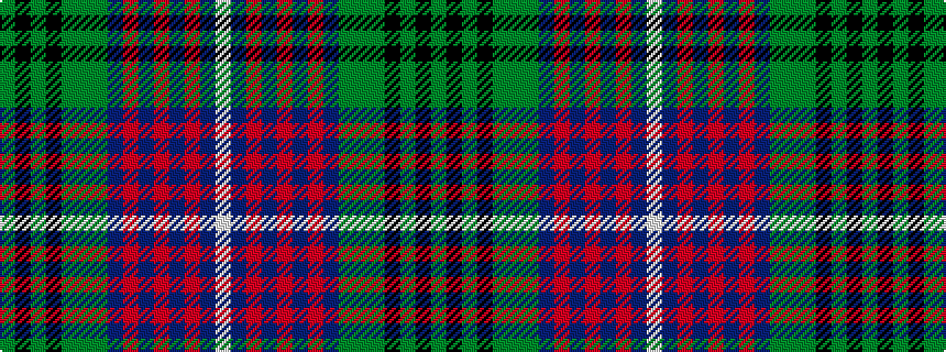 idealised woven sample of pattern GKGKGGGBRBRBRBW