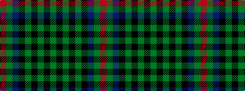 idealised woven sample of pattern GKGKGKBGR