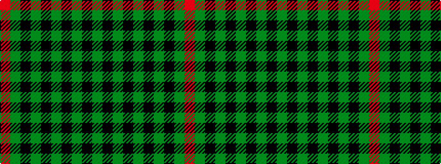 idealised woven sample of pattern GKGKGKGKGR