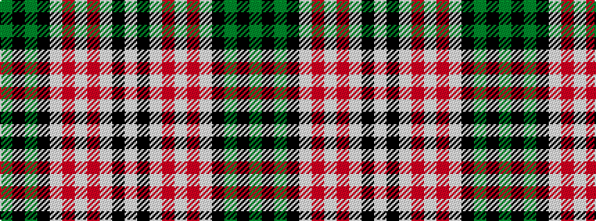 idealised woven sample of pattern GKGKWRWRWKW