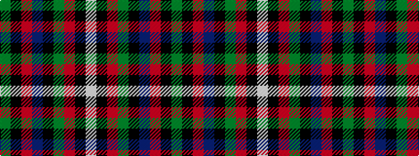 idealised woven sample of pattern GKRBKGRKW