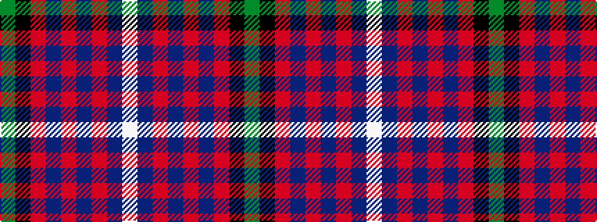 idealised woven sample of pattern GKRBRBRBW