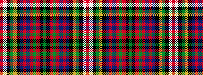 idealised woven sample of pattern GKRGRBRBKYGKWR