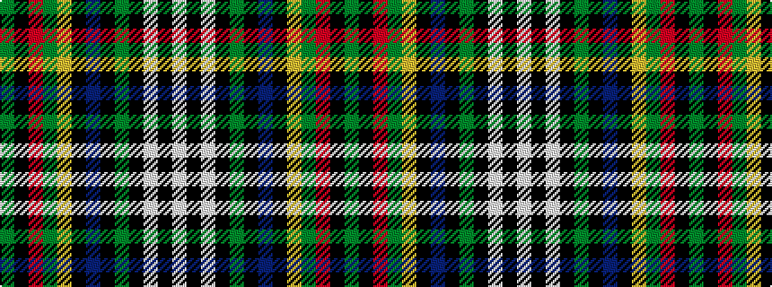 idealised woven sample of pattern GKRGYKBKGKWKW