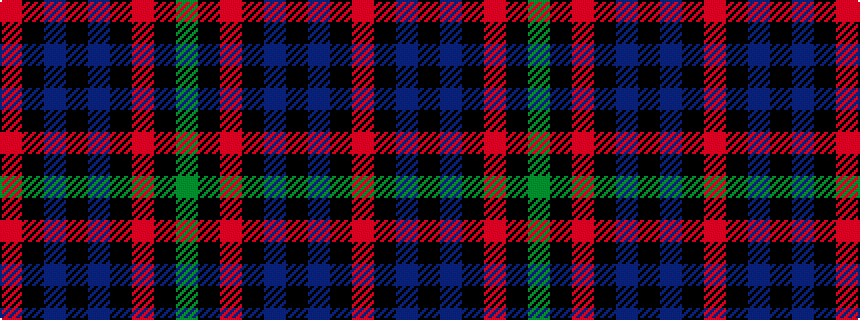 idealised woven sample of pattern GKRKBKBKR