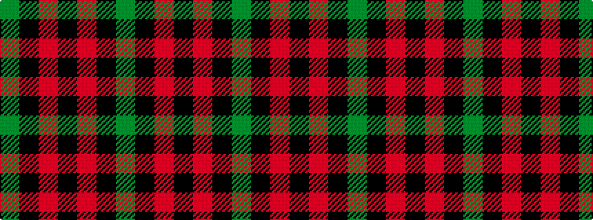 idealised woven sample of pattern GKRKRKG