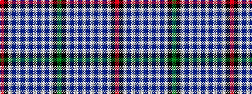 idealised woven sample of pattern GKWBWBWBWBWBWKR