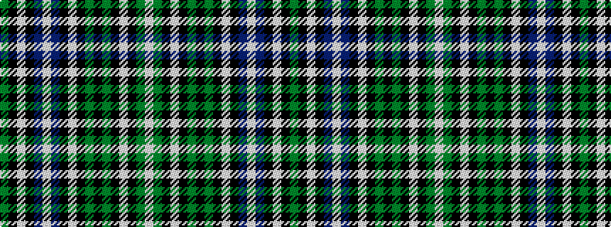 idealised woven sample of pattern GKWKBWBKWKGKGKWKGW