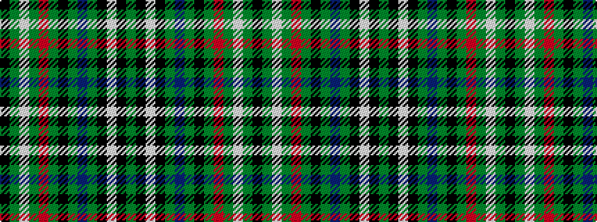idealised woven sample of pattern GKWKGBGKGRGWGK