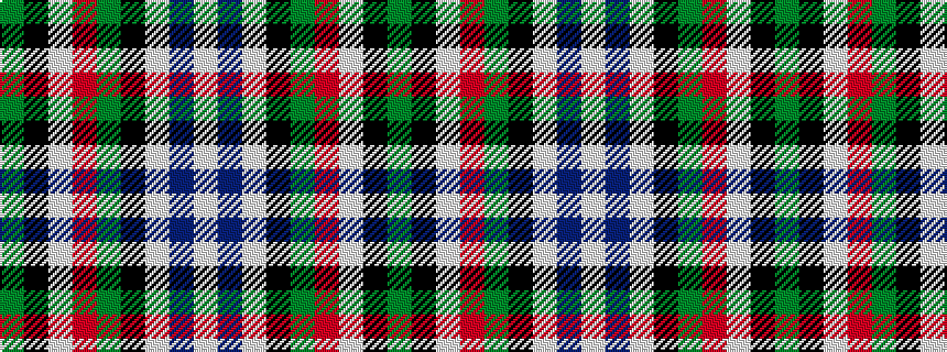 idealised woven sample of pattern GKWRGKWBW